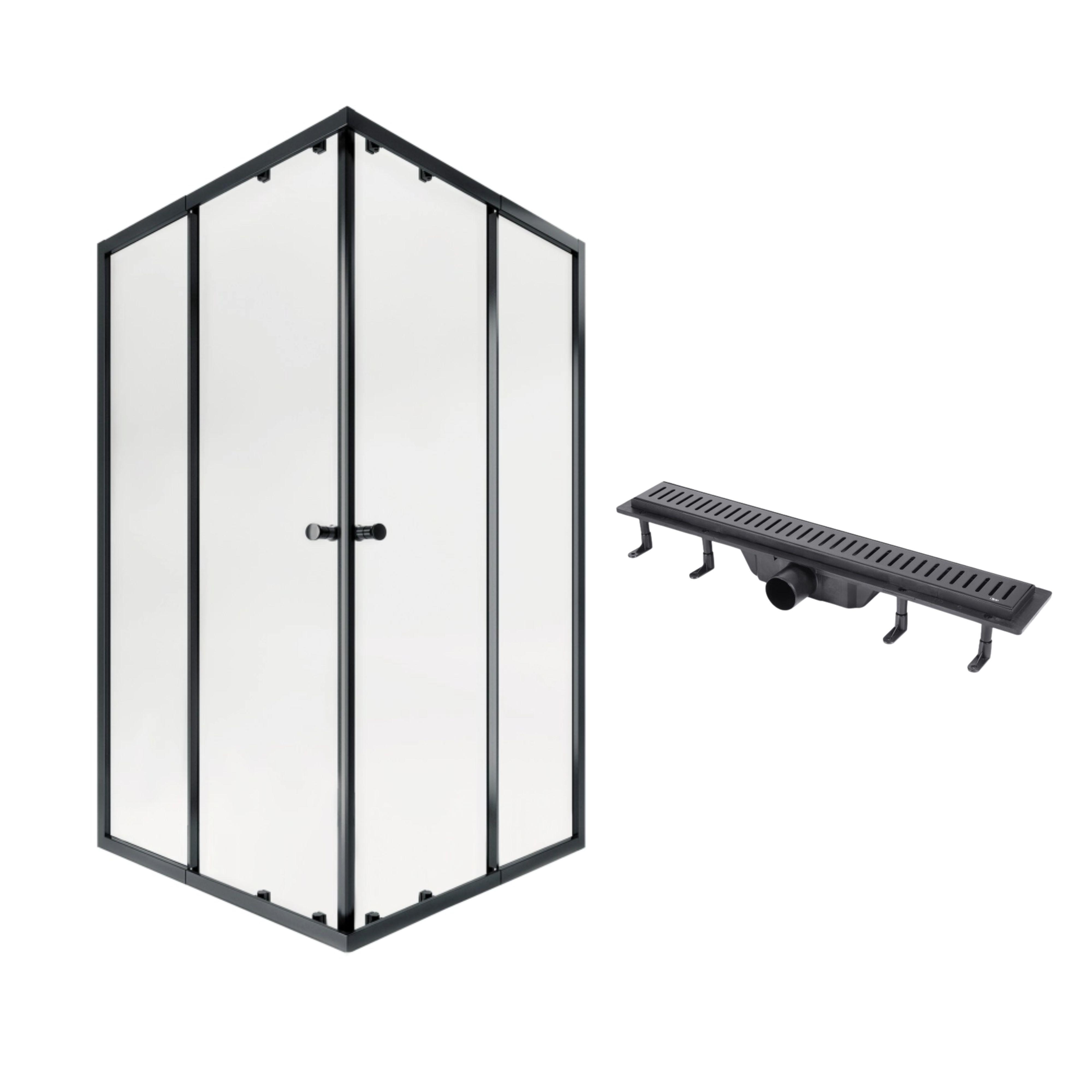 Душевая кабина Q-tap PISBLA10911SC547356 100x100x190 см профиль Черный (236544) Душевая кабина Q-tap PISBLA10911SC547356 100x100x190 см профиль Черный (236544)