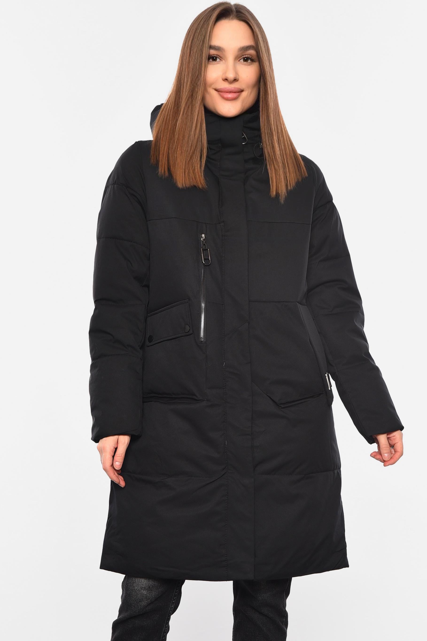 Куртка женская зимняя р. 52 Черный (194064)