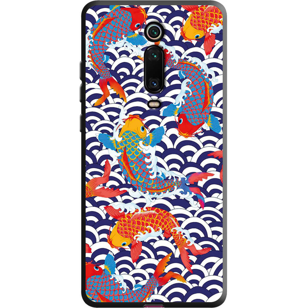 Чохол BoxFace Xiaomi Mi 9T / Mi 9T Pro Koi Fish Чорний силікон (37376-up2477-38687)