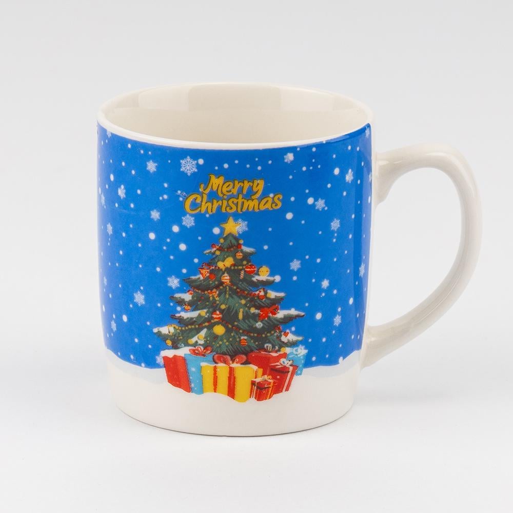 Чашка з ложечкою Новорічні подарунки 200 мл (9250-017) - фото 1 Чашка з ложечкою Новорічні подарунки 200 мл (9250-017) - фото 1