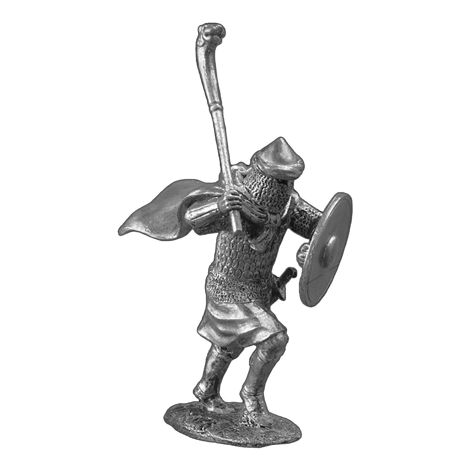 Статуэтка коллекционная Сарацин-фарис 11 века в плаще из металла и олова 6,5 см (42000163)