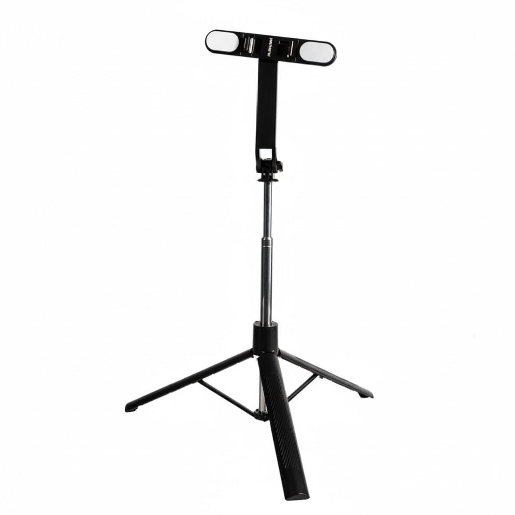 Селфи-монопод с треногой PLOKAMA LIVE-K10 PRO 2,0 м 2 LED-лампы Черный (32142221)
