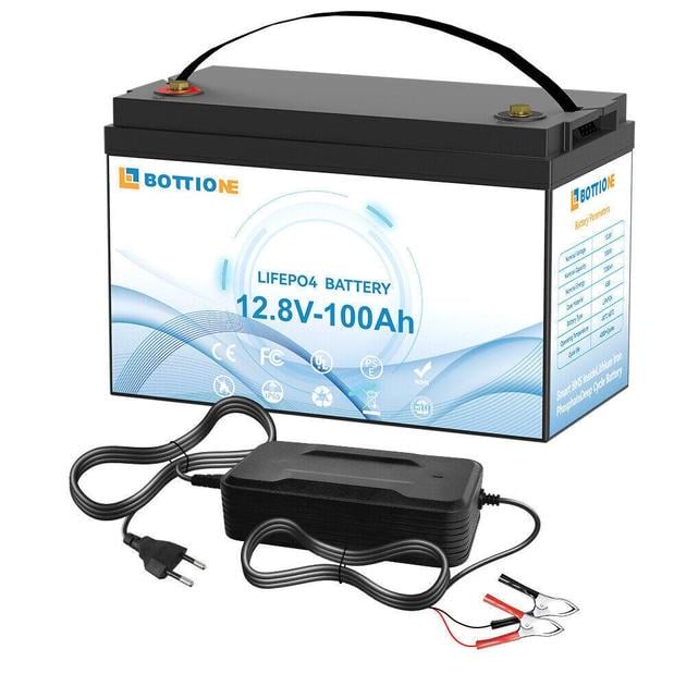 Акумулятор BMS LiFePo4 12.8v 100Ah літій-залізо-фосфатний 1280Wh BottioNe (00999881)