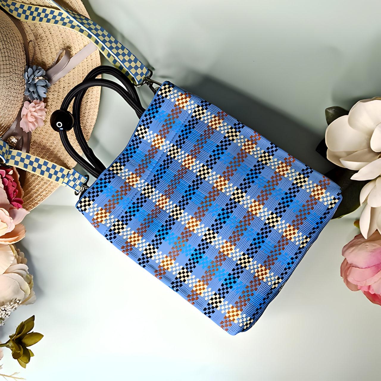 Міні-сумка текстильна Блакитний (25-552) - фото 2 Міні-сумка текстильна Блакитний (25-552) - фото 2