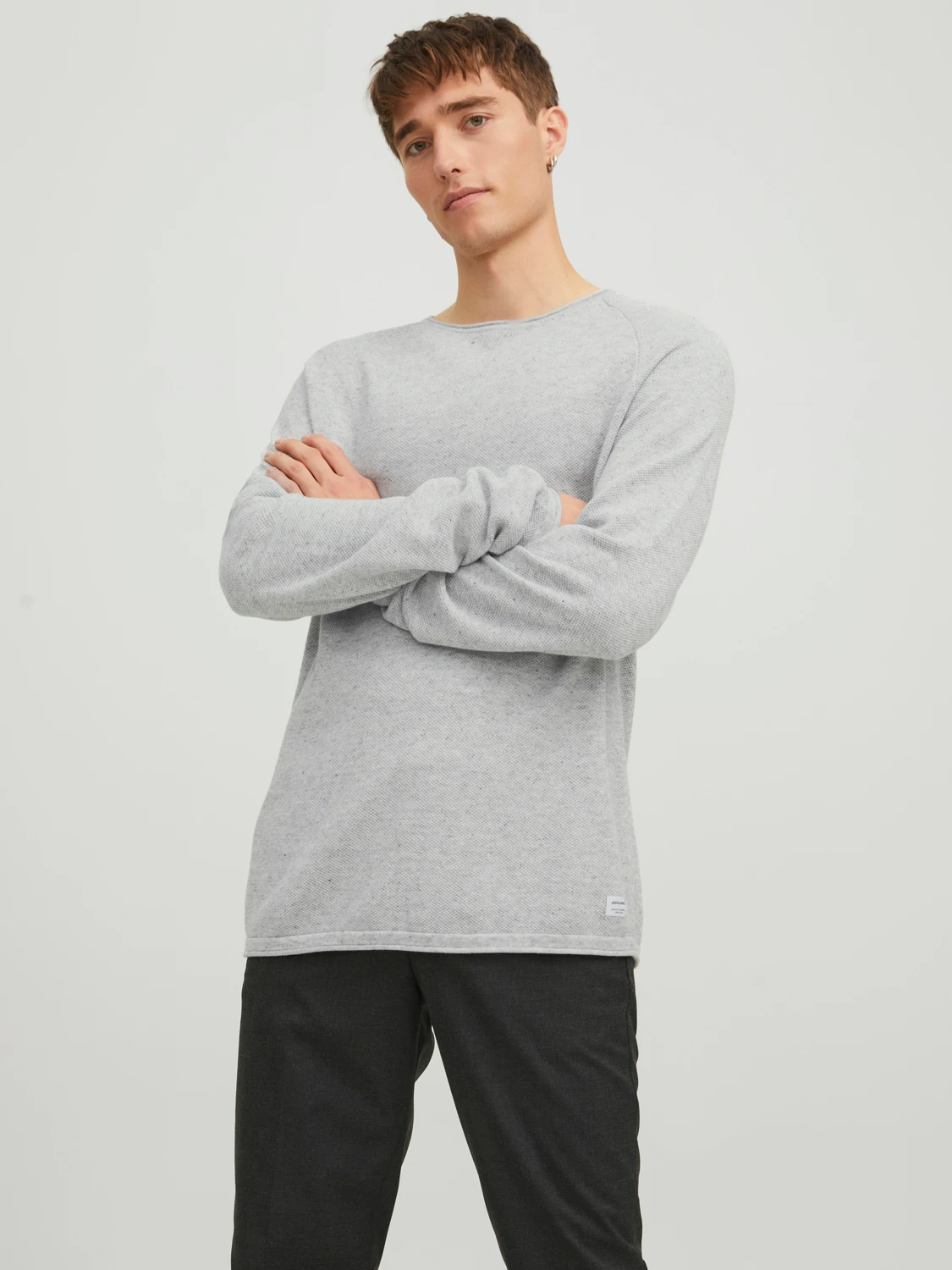 Светр Jack & Jones Hill Knit Сірий M (21374473)