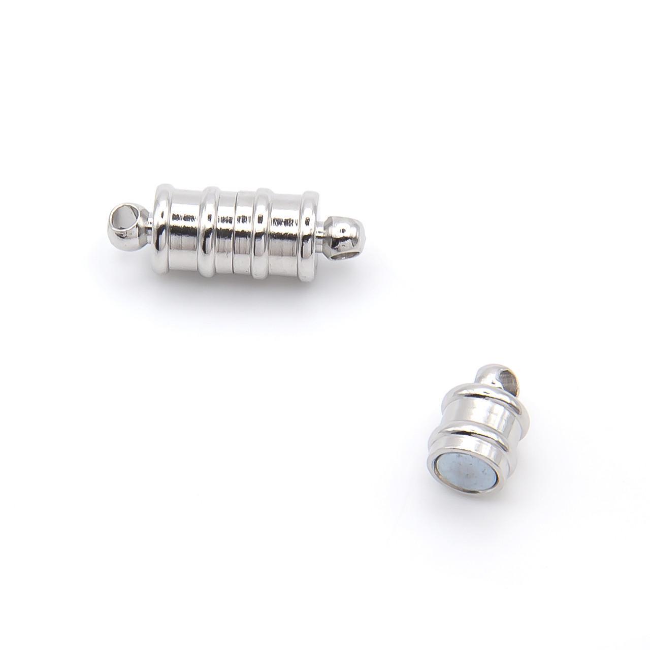 Замок магнитный Бамбук 17х6 мм 1 шт. Платиновый (ЗМ1706б01)