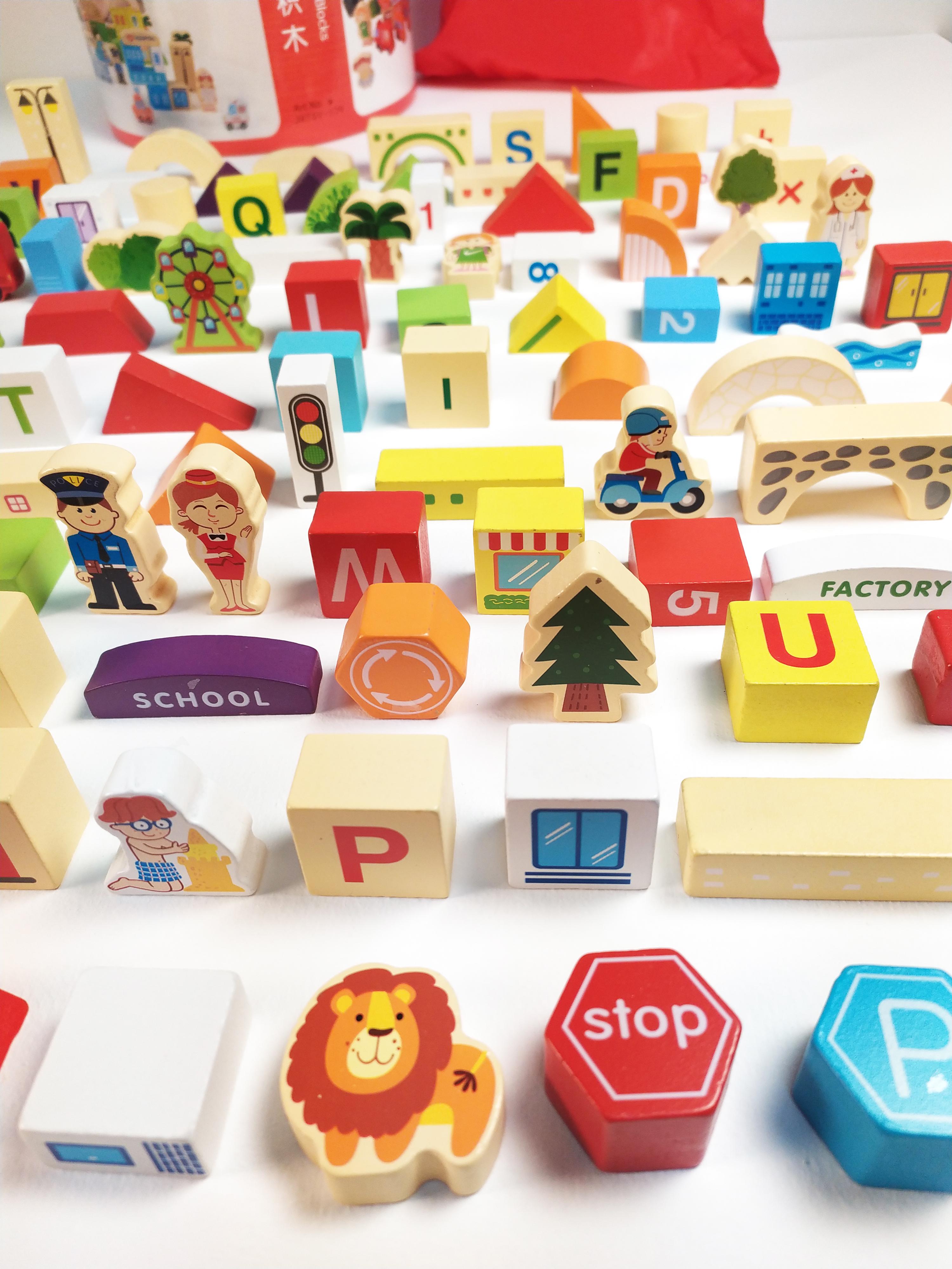 Деревянная развивающая игрушка город 120 пр. - фото 8