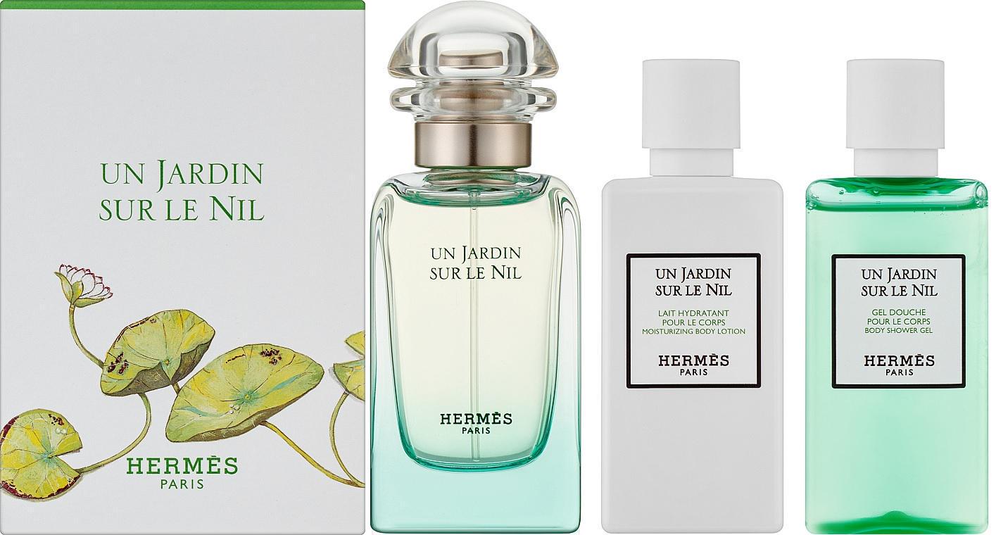 Подарочный набор унисекс Hermes Un Jardin Sur Le Nil edt 50 мл/лосьон для тела 40 мл/гель для душа 40 мл (100132)