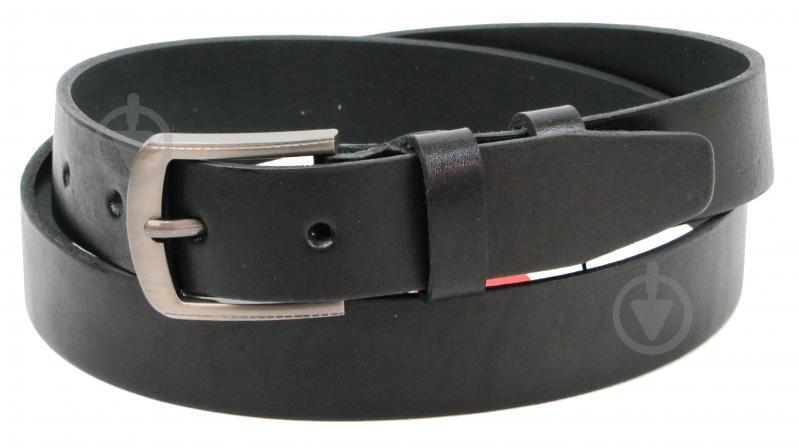 Ремень мужской из кожи под брюки Skipper 3.3 см Черный (1303-33)