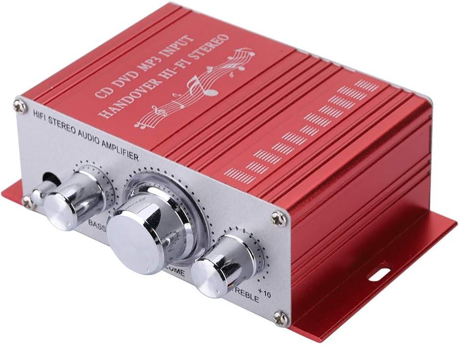 Підсилювач 400 Вт з RCA-входами-стерео/Hi-Fi звук живлення від USB Red (25622645)