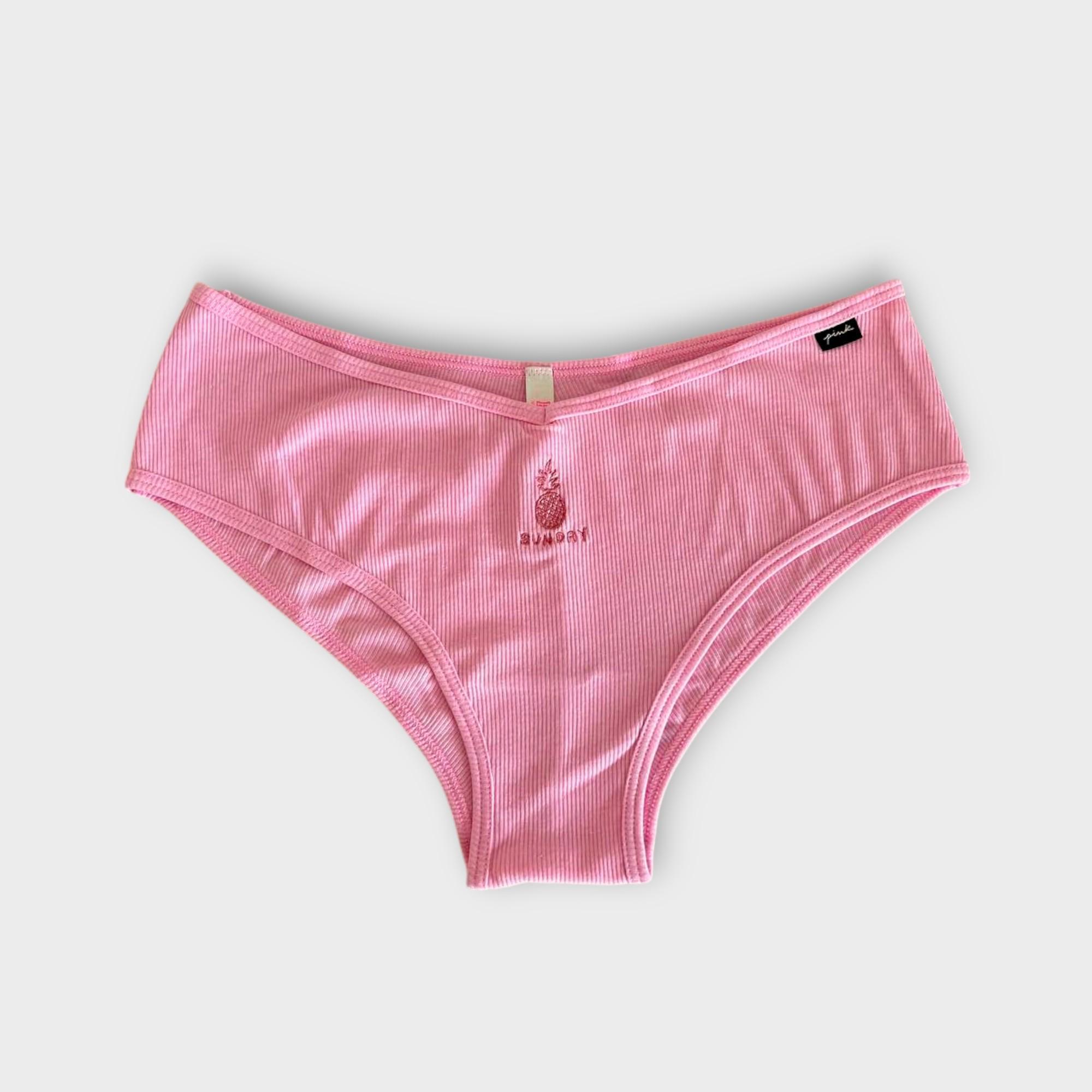 Трусики чики Victoria's Secret PINK Cotton Cheekster Panty Pink L Розовый (23227а)