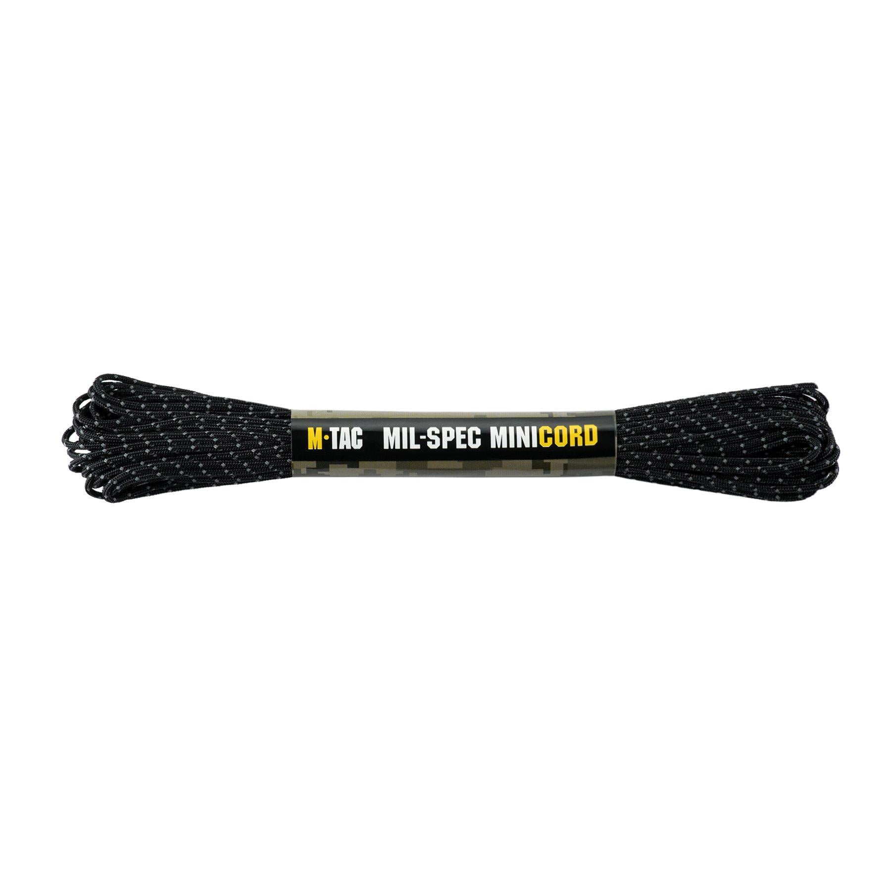 Паракорд M-Tac Minicord Mil-Spec Reflective 15 м Black