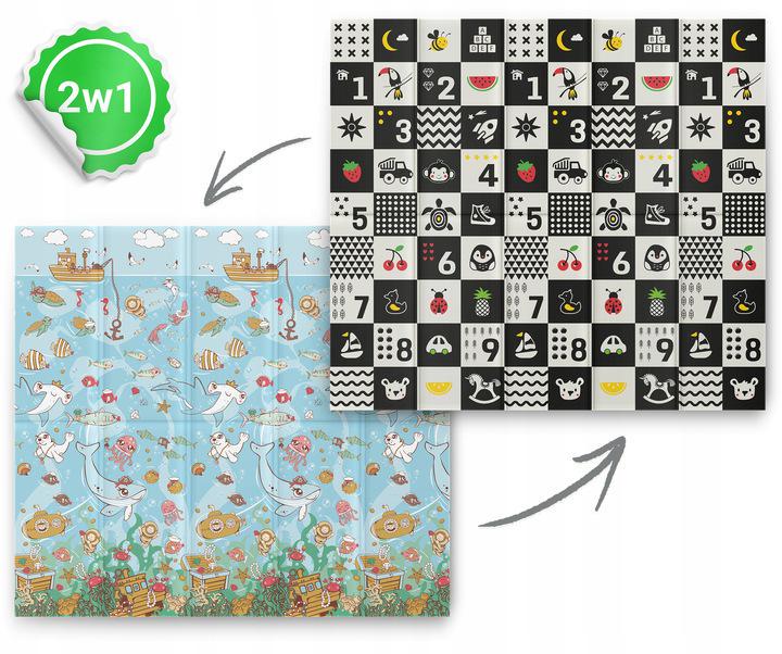 Термоковрик детский Nukido NK-340 двухсторонний складной 200х180х1 см (15343909) - фото 2