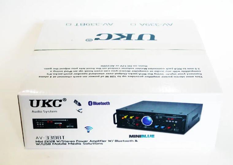 Усилитель звука UKC AV-339BT USB FM MP3 (17668) - фото 5