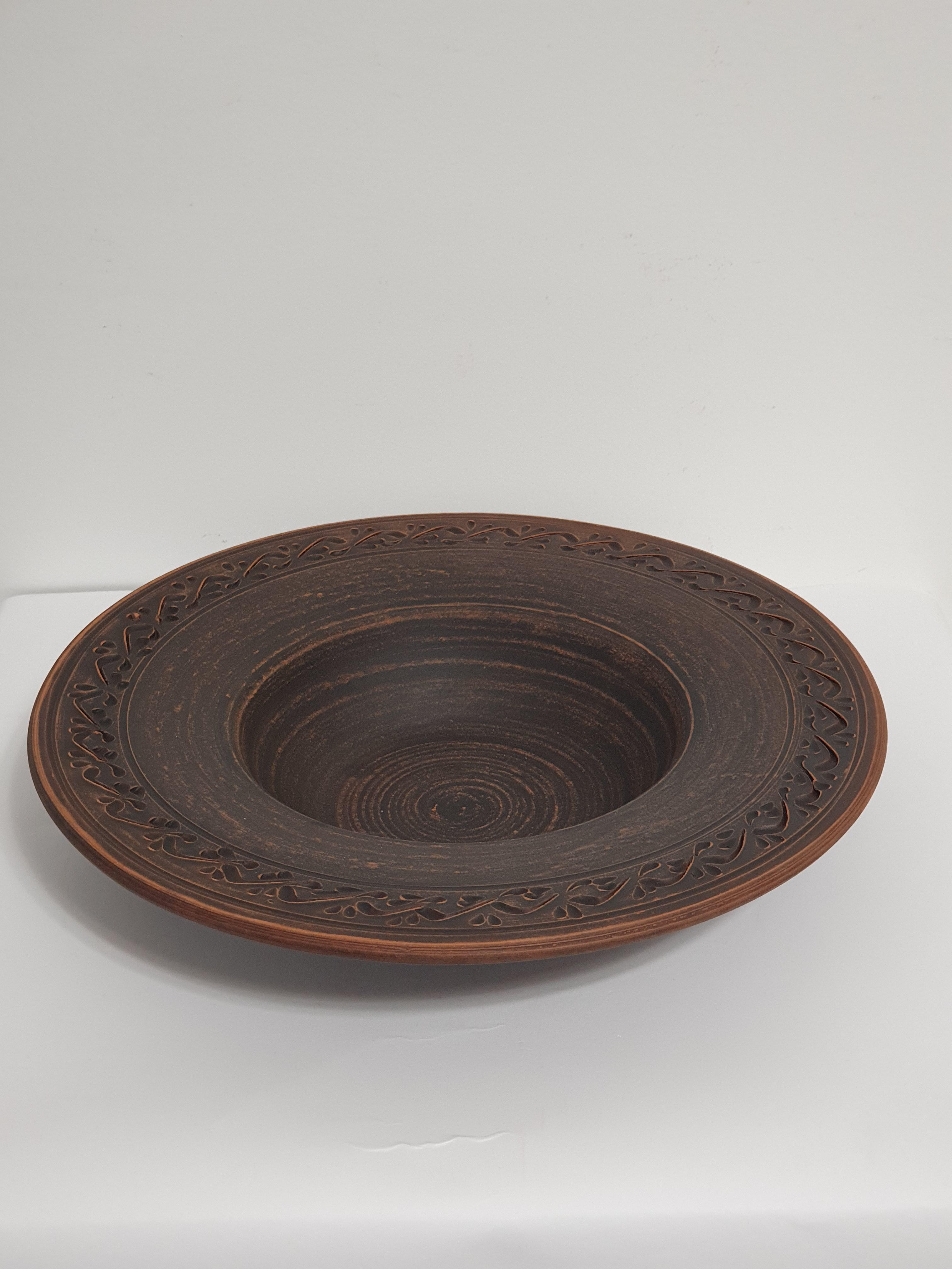 Тарілка для пасти і різотто з червоної глини (4007) - фото 4 Тарілка для пасти і різотто з червоної глини (4007) - фото 4