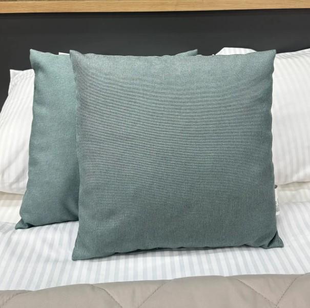 Подушка декоративная однотонная Decorator Sawana 40х40х11 Серо-голубой (84-058) - фото 5 Подушка декоративная однотонная Decorator Sawana 40х40х11 Серо-голубой (84-058) - фото 5