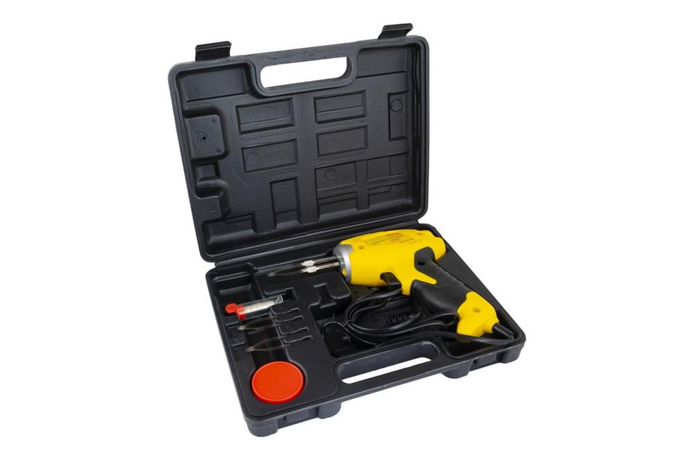 Паяльник імпульсний MasterTool з трансформатором 100 Вт/220-240V/50Hz 0-400°С LED пластиковий кейс/аксесуари (44-0000) - фото 3