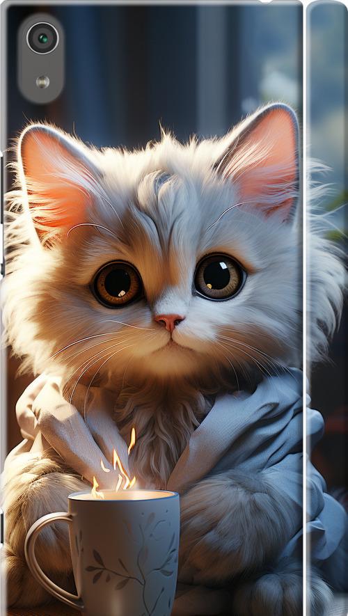 Чехол на Sony Xperia XA1 Ultra G3212 White cat (5646m-1237-42517) Чехол на Sony Xperia XA1 Ultra G3212 White cat (5646m-1237-42517)