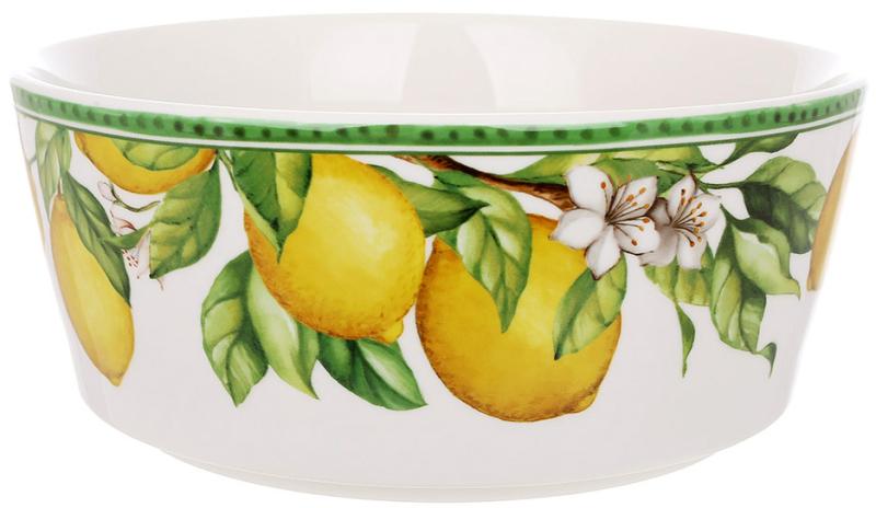 Салатница фарфоровая сицилийский лимон 1900 мл Салатница фарфоровая сицилийский лимон 1900 мл