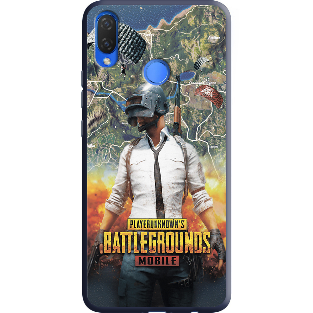 Чехол Boxface Huawei P Smart Plus PUBG Mobile Синий силикон (34912-up2309-36131)