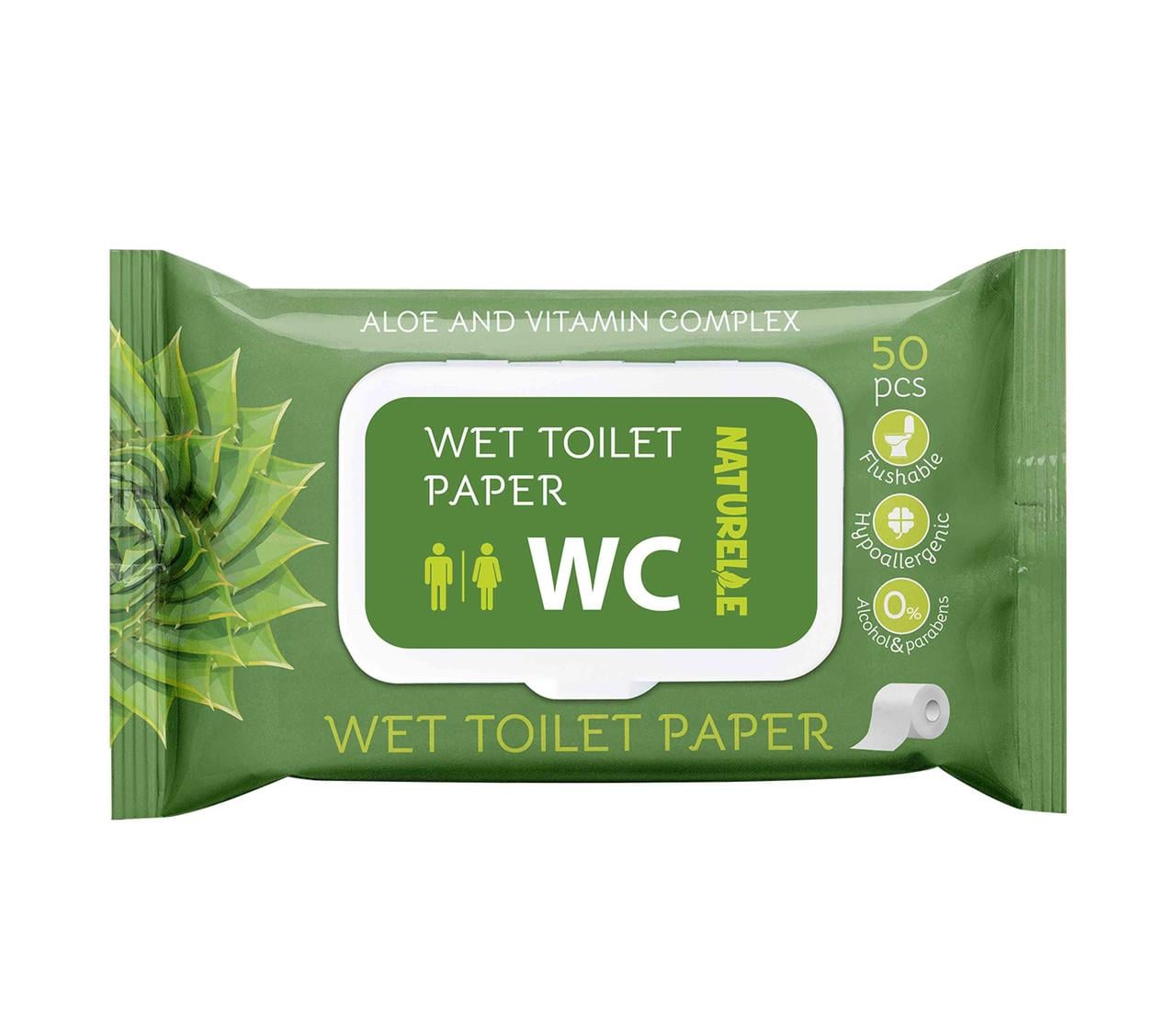 Влажная туалетная бумага Naturelle Aloe 50 шт.