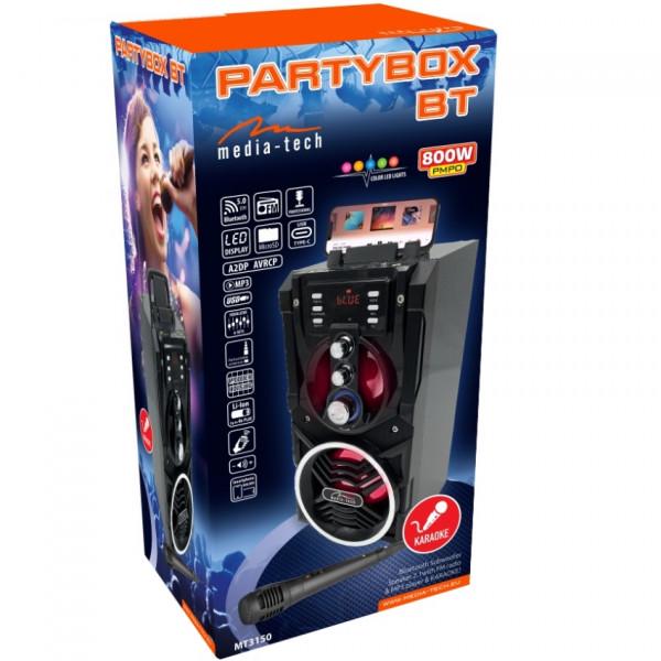 Акустическая система Media-Tech Partybox MT3150 18 Вт Bluetooth USB с микрофоном Черный (600032) - фото 6