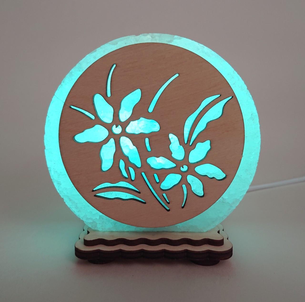 Соляной светильник Цветы (KM-00016-b)