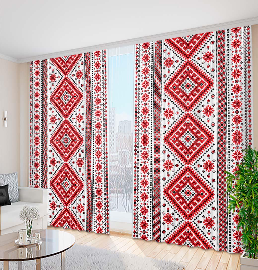 Фотошторы Photodecor Вышитый украинский орнамент с фотопечатью 1 кв. м (110)