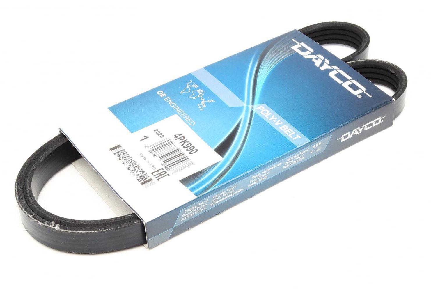 Ремень генератора DAYCO для Hyundai Lantra I 1.8 90-95/Sonata II/III 2.0 i 91-98 (4PK990)