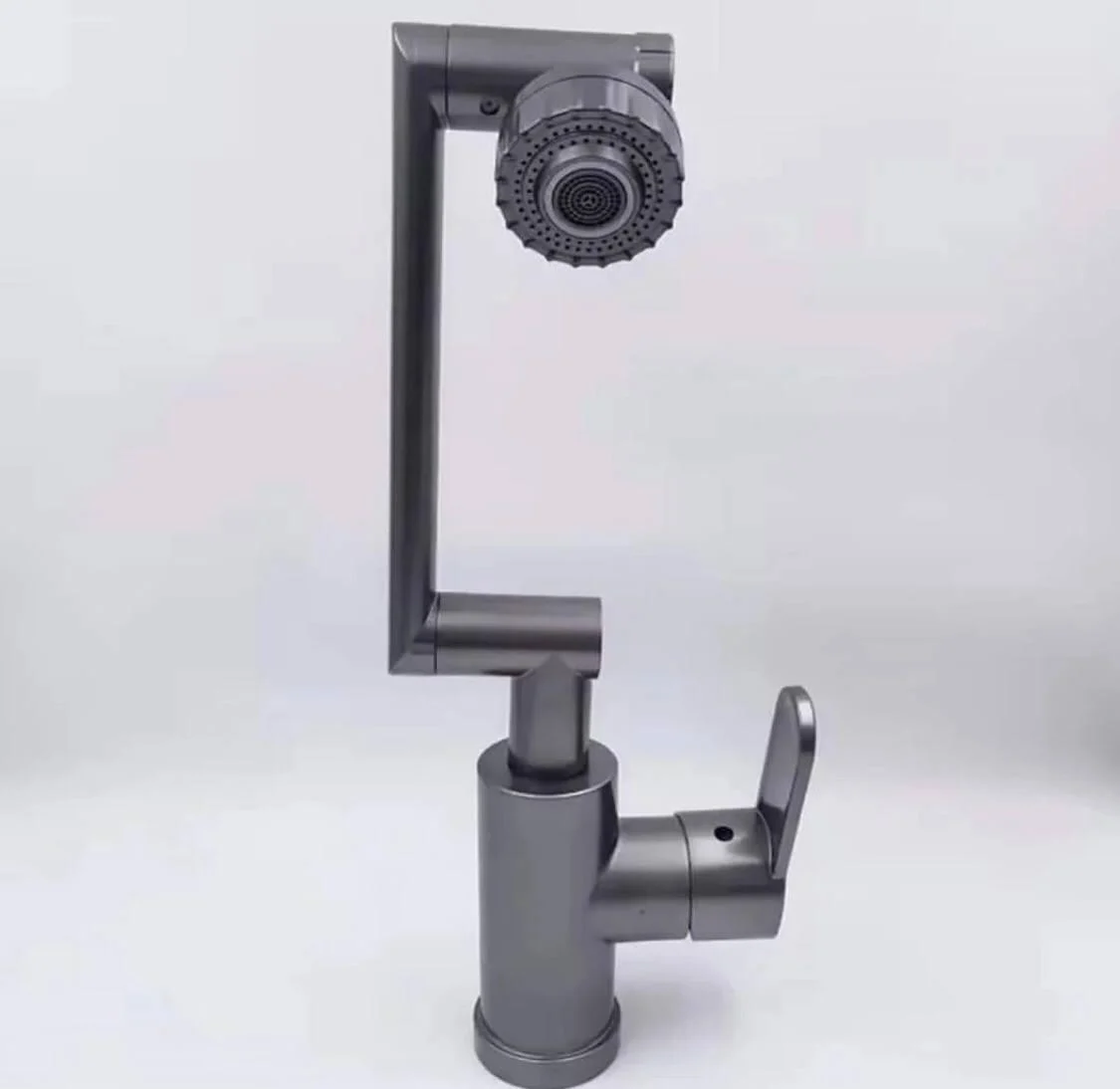 Смеситель для раковины поворотный складной Water Tap Графитовый