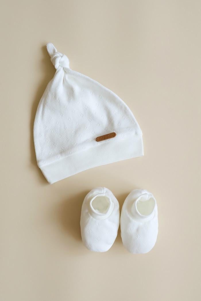 Шапочка з пінетками Mag Baby Gretel 62 см 0-3 міс. Молочний (1816879128)