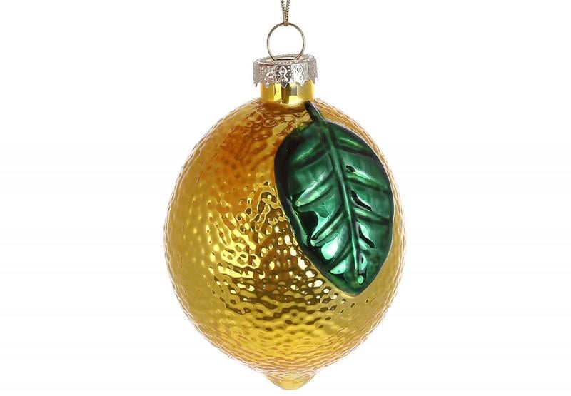 Іграшка на ялинку Лимон 9 см Жовтий (115179) Іграшка на ялинку Лимон 9 см Жовтий (115179)