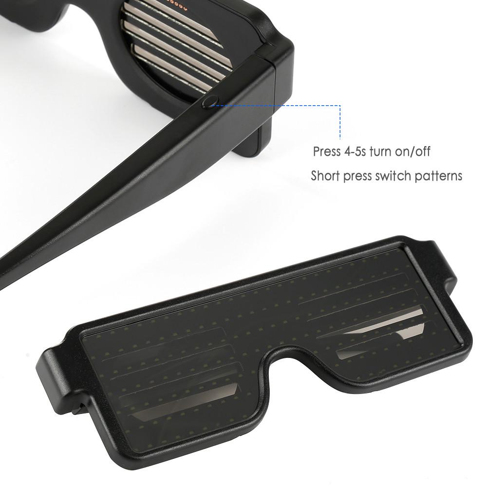 Окуляри світлодіодні з вбудованим акумулятором 8 режимів роботи Червоний (VA-1121090432) - фото 6 Окуляри світлодіодні з вбудованим акумулятором 8 режимів роботи Червоний (VA-1121090432) - фото 6