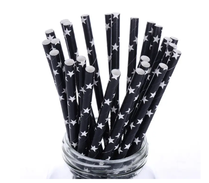 Трубочки коктейльные с принтом звездочек 25 шт. 20 см Черно-белый (2108) - фото 2 Трубочки коктейльные с принтом звездочек 25 шт. 20 см Черно-белый (2108) - фото 2