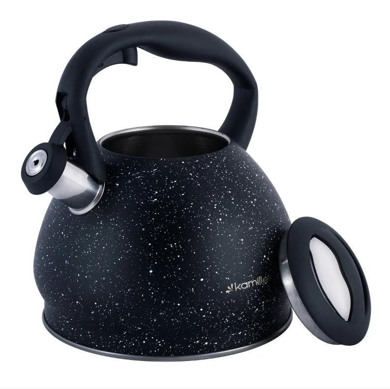 Чайник Kamille KM-1086 2,7 л из нержавеющей стали со свистком и нейлоновой ручкой (NA002385)