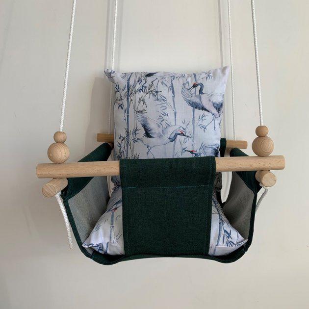 Дитяча гойдалка Infancy Клітка велика Темно-зелений (9677574) - фото 2 Дитяча гойдалка Infancy Клітка велика Темно-зелений (9677574) - фото 2