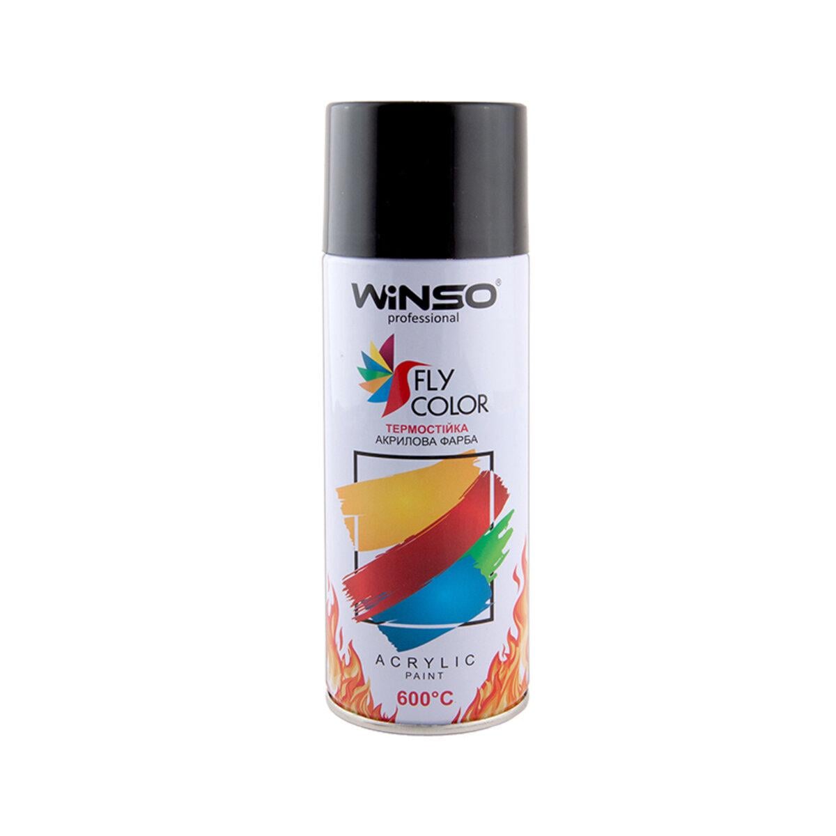 Краска высокотемпературная Winso Spray черная 450 мл