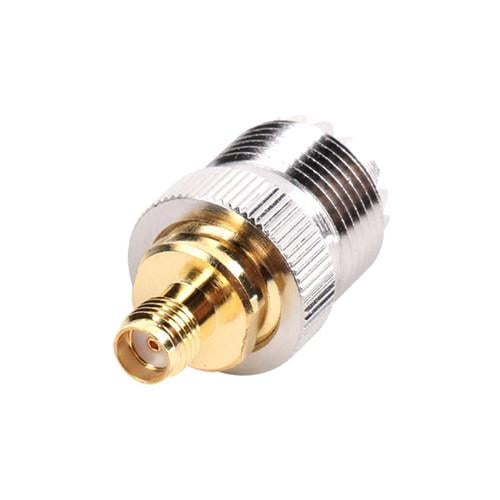 Антенный переходник SO239 SMA-F мама-UHF-F мама Silver/Gold (43cfc538)