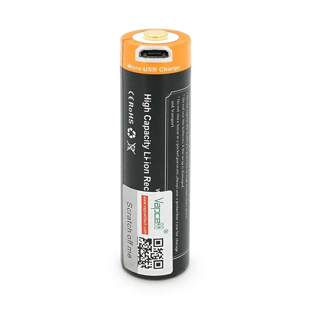 Акумулятор 18650 Li-Ion Vapcell P1835A 3500mAh 10A 3,6V 2,5-4,2V Micro USB 2 шт. в упаковці (36733) Акумулятор 18650 Li-Ion Vapcell P1835A 3500mAh 10A 3,6V 2,5-4,2V Micro USB 2 шт. в упаковці (36733)