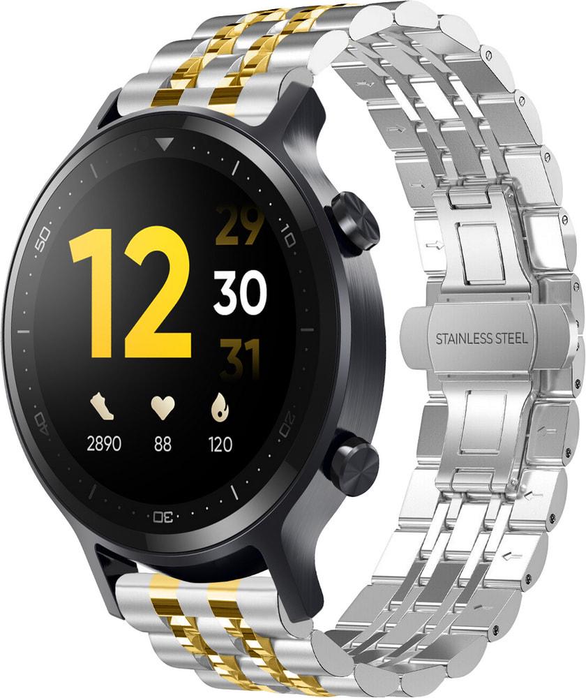Браслет металлический Spinye Line для Realme Watch S Silver Gold (28989-67)