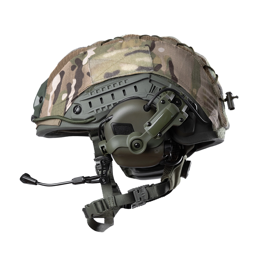 Шолом FAST SPECPROM в кавері з навушниками Earmor M32H з Чебурашками M 55-57 см Олива - фото 3