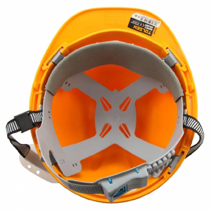 Каска защитная Tolsen 45188 с пряжкой для регулировки Желтый (29079561) - фото 2