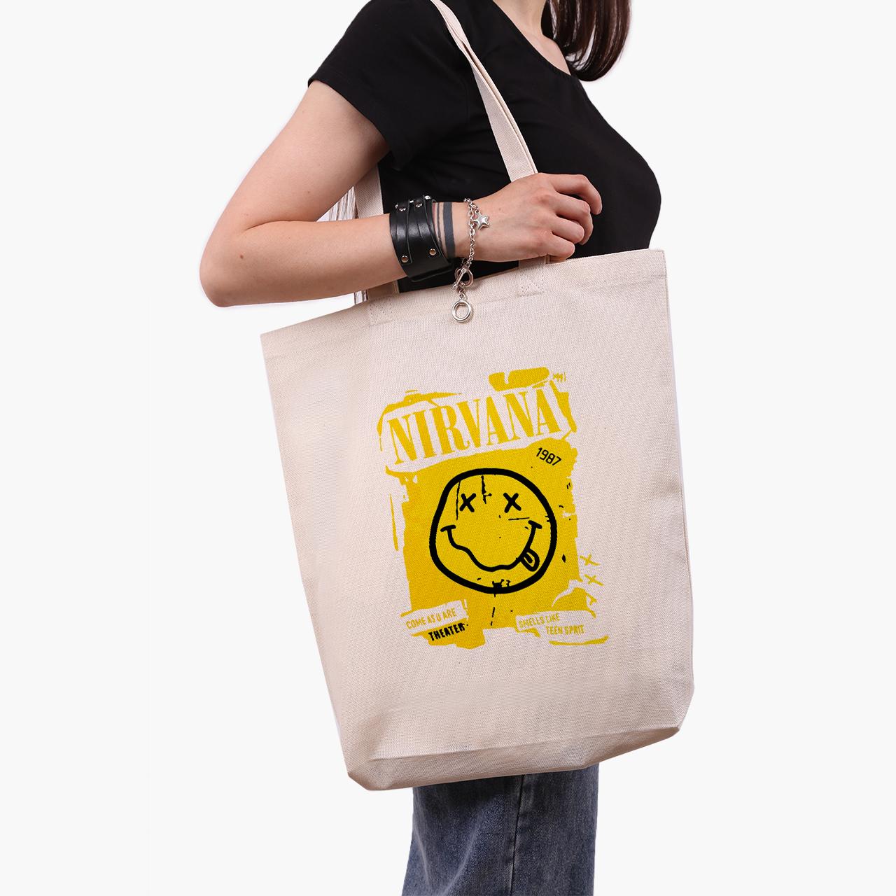 Эко сумка шоппер Nirvana 41x39x8 см Бежевый (9227-2969-WTD)