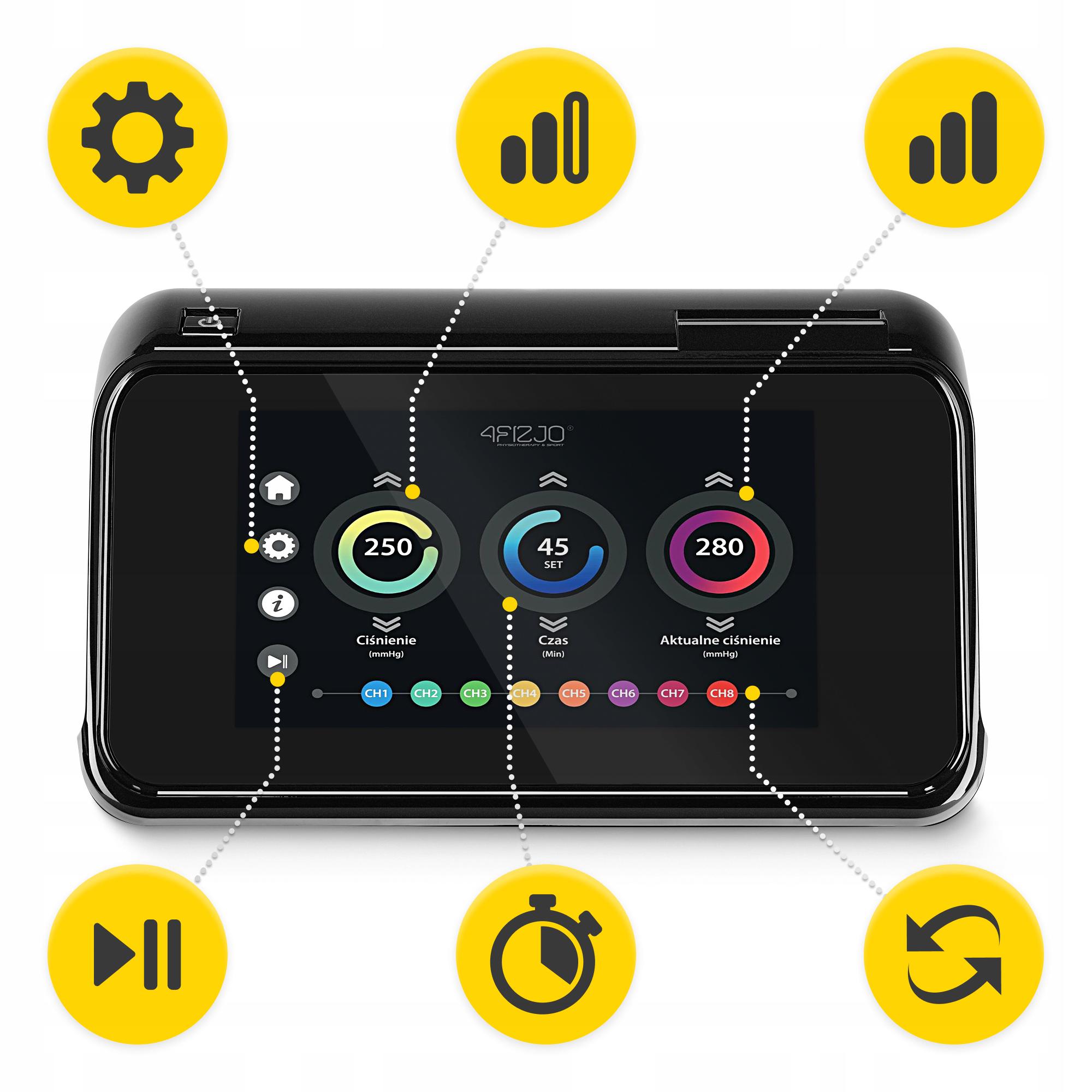 Апарат для пресотерапії та лімфодренажу 4fizjo 8-и камерний EVO-C8 (P-5905973404686) - фото 3 Апарат для пресотерапії та лімфодренажу 4fizjo 8-и камерний EVO-C8 (P-5905973404686) - фото 3