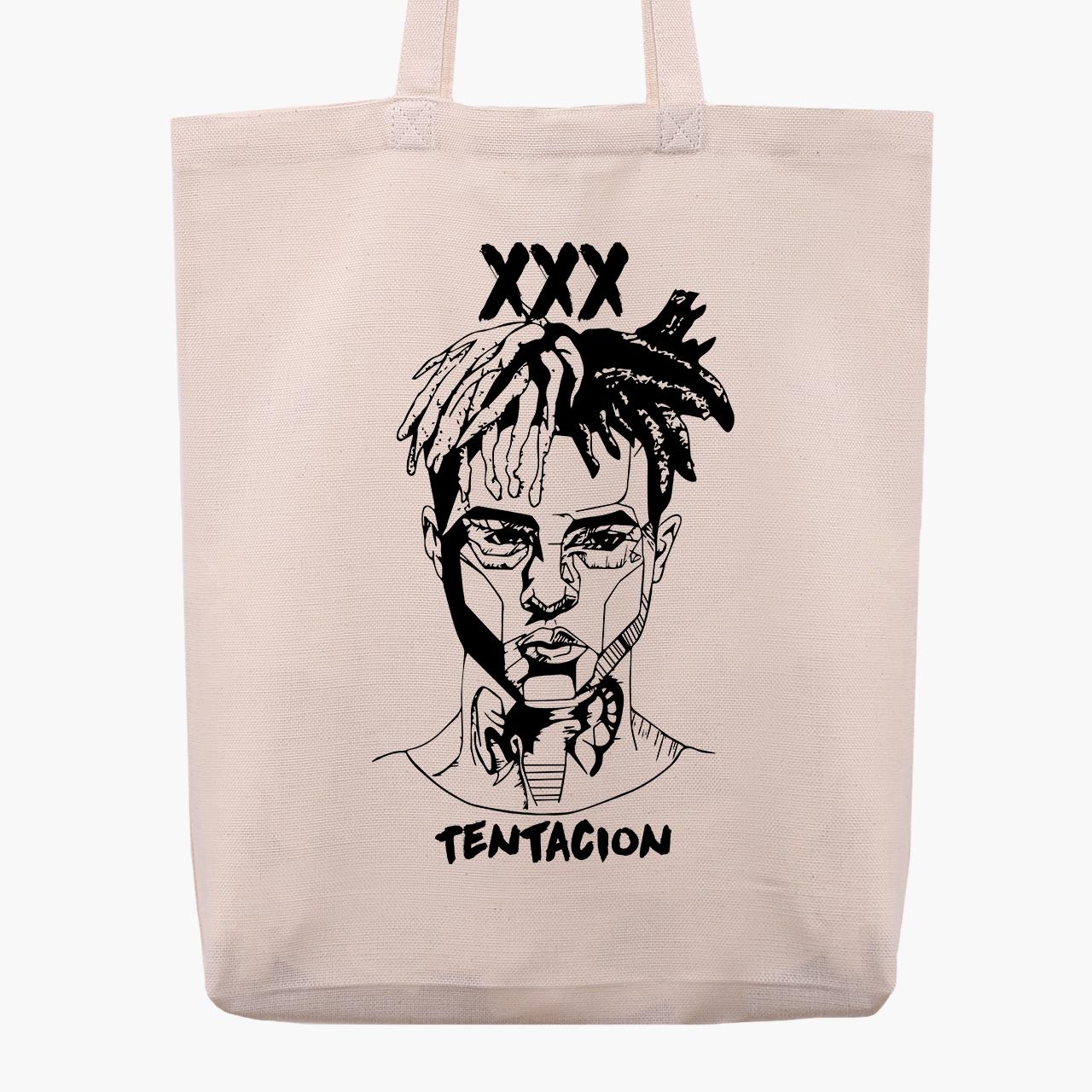 Эко сумка шоппер XXXTentacion 41х39х8 см Бежевый (9227-2637-WTD) - фото 5