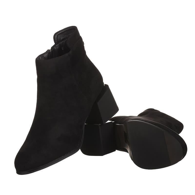 Ботинки женские Башили H93A77-22 с искусственной замши р. 37 Черный (10032) - фото 4 Ботинки женские Башили H93A77-22 с искусственной замши р. 37 Черный (10032) - фото 4