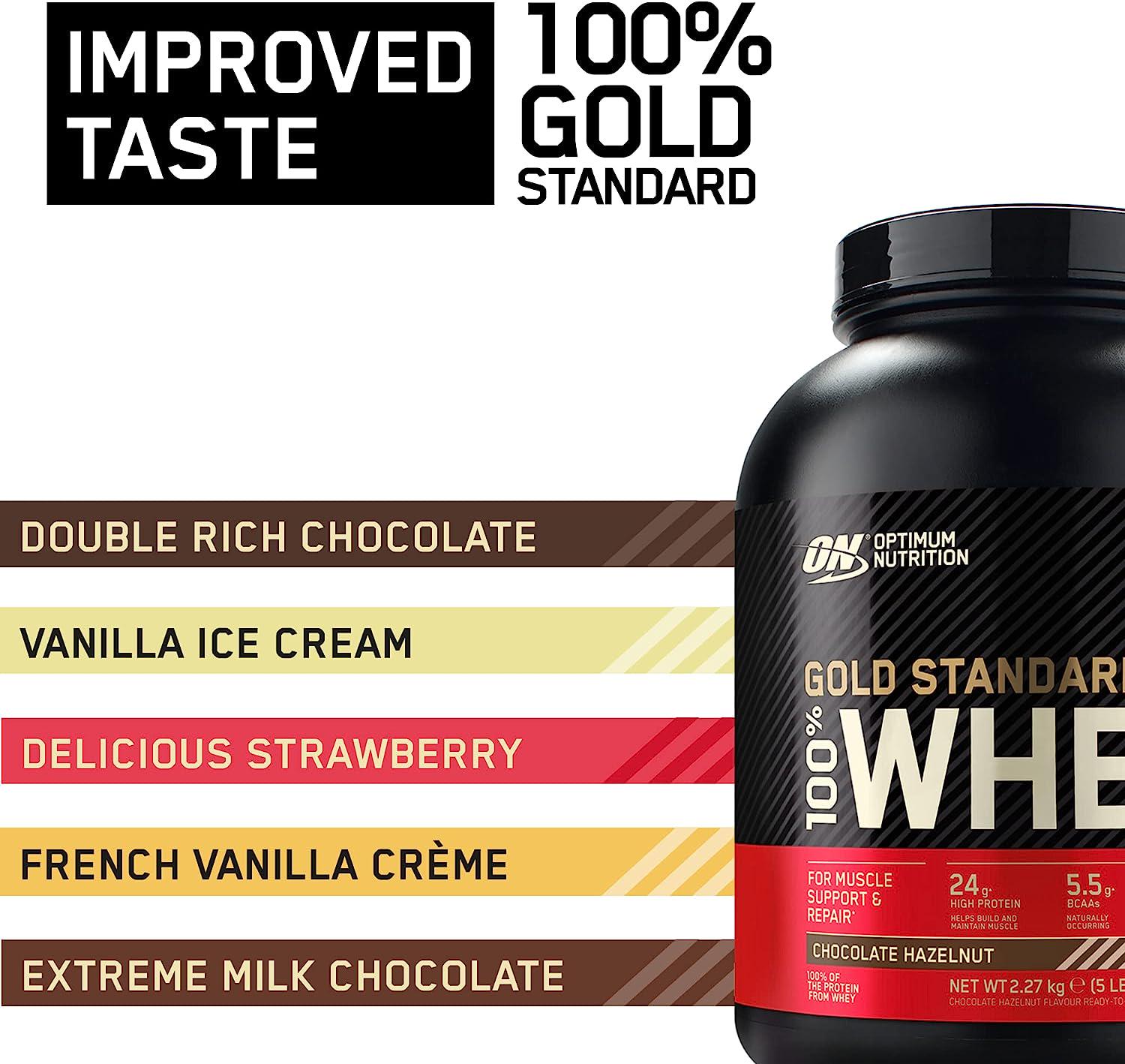 Протеин Optimum Nutrition Gold Standard 100% Whey Chocolate Hazelnut 2273 g - фото 3