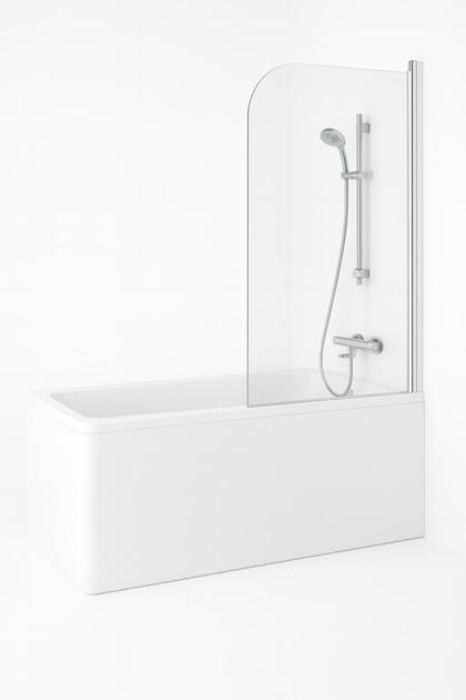 Штора для ванной KO&PO односекционная прозрачное стекло 140х80 см 6 мм Штора для ванной KO&PO односекционная прозрачное стекло 140х80 см 6 мм