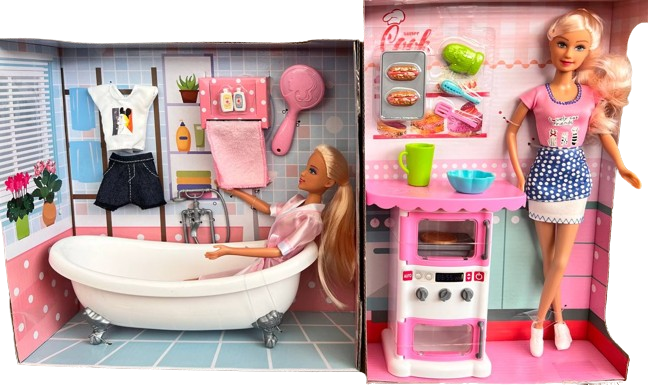 Набір ляльок з меблями Defa Lucy Ванна кімната та кухня (595)