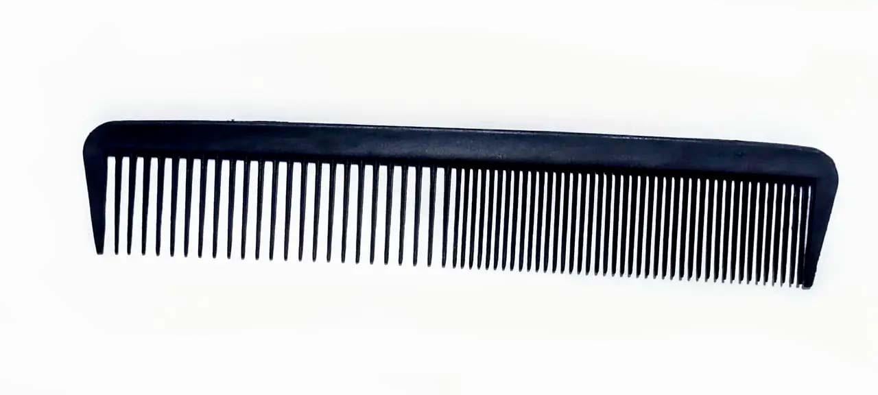 Гребінець парикмахерський комбінований для стриження волосся пластик середньої жорсткості 19.5х3,5 см (1808546846)